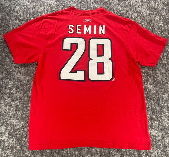 Reebok Other - Washington Capitals Alexander Semin Reebok NHL T-Shirt 28 XL Hockey Red Tee
